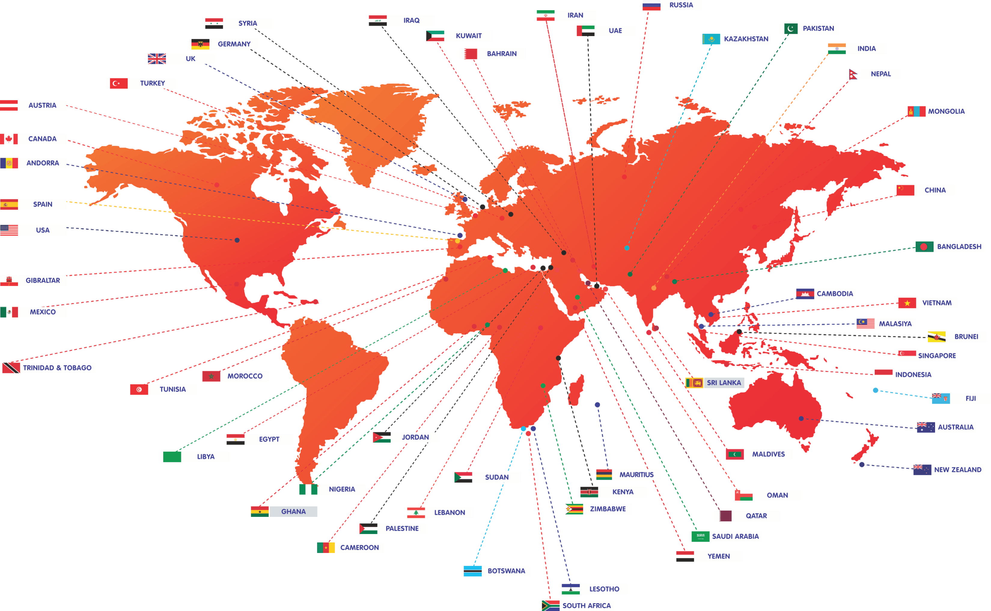 UCMAS worldwide presence — 80+ countries